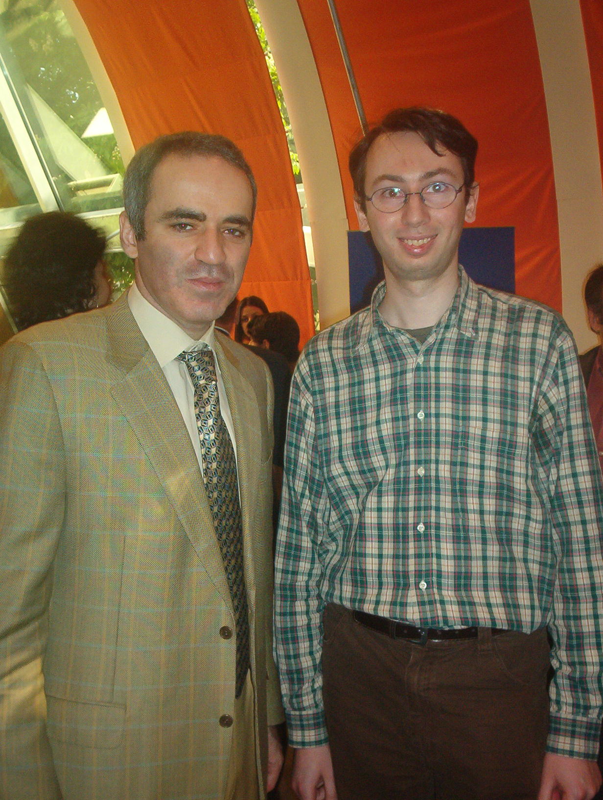 Kasparov con il redattore di MS Dario Mione